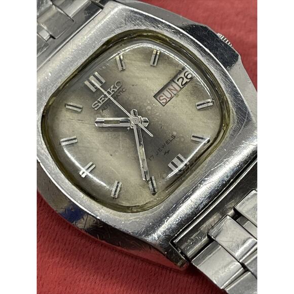 Seiko Automatic Mens Watch Running Mechanical Wristwatch 7009-5010 Vintage 70s - Picture 5 of 10